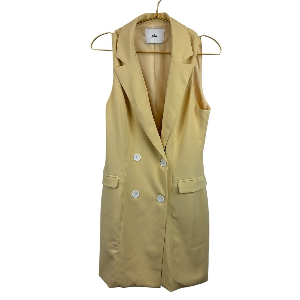 YLLW The Label‎ Revolve Butter Yellow Blazer Dress Size M DI5681YL